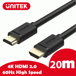 UNITEK HDMI to HDMI High Speed Cable 20M 4K 60Hz 