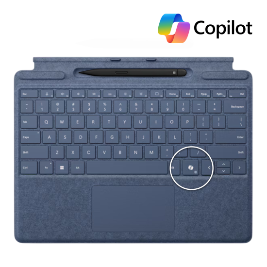 Surface Pro 11+10+9+8+X Copilot Signature Type Cover Sapphire + Slim Pen